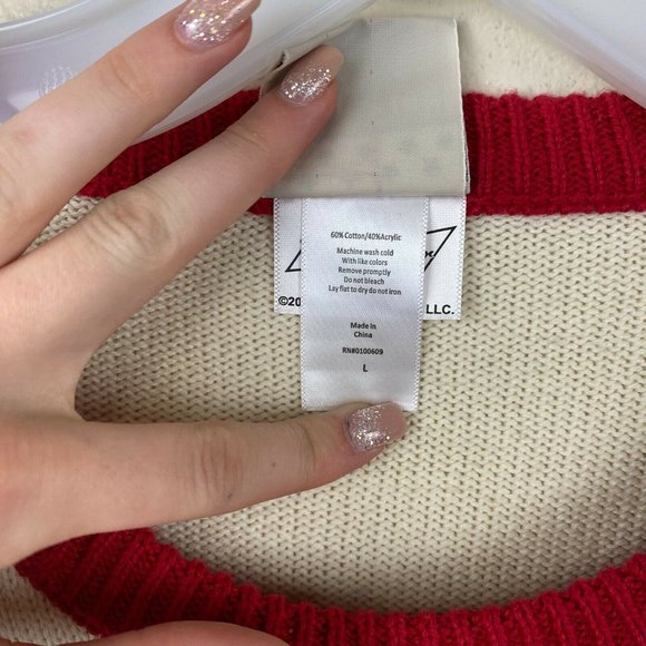 Junk Food "Budweiser" red, white, sweater- L - Picture 4 of 5